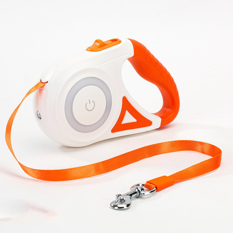 Retractable Dog Leash with Collar – One-Button Brake, Tangle-Free, 3M/5M for Small to Medium Pets - woofyluxe