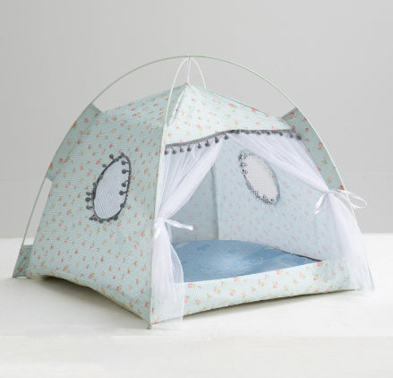 Cat Tent House – Enclosed Portable Pet Bed for Small & Medium Cats and Dogs | Waterproof & Breathable Fabric - woofyluxe