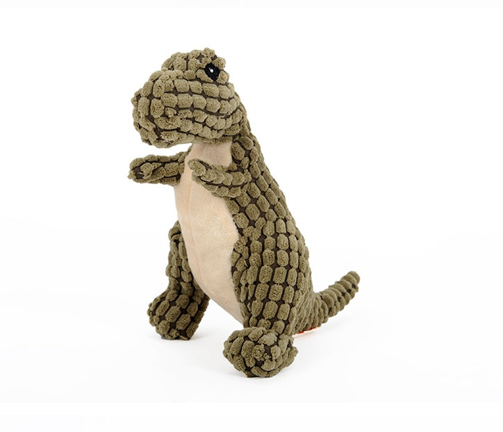 Interactive Dinosaur Plush Chew Toy for Dogs – Squeaky Soft Toy for Large Dogs, Chihuahuas & Puppies - woofyluxe