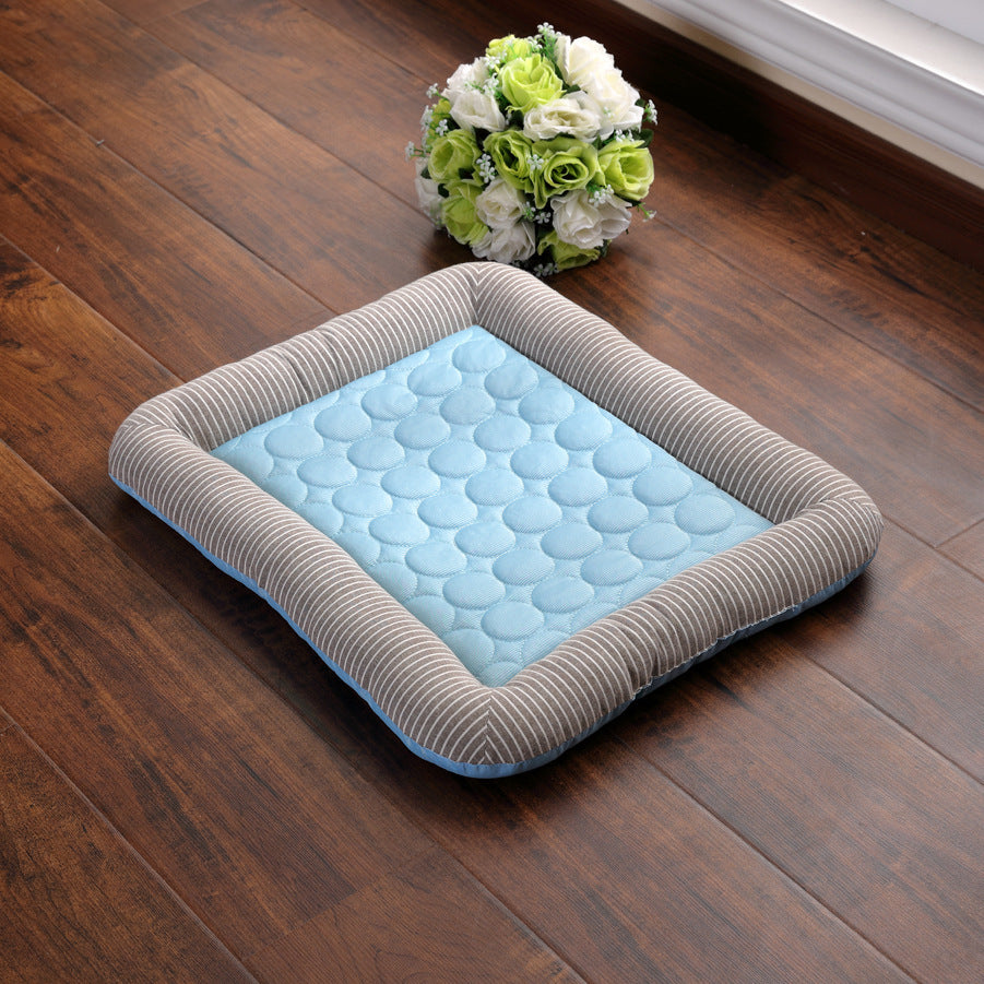 Cooling Pet Pad for Dogs & Cats – Soft Ice Silk Summer Mat, Washable & Breathable Bed (S/M/L) - woofyluxe
