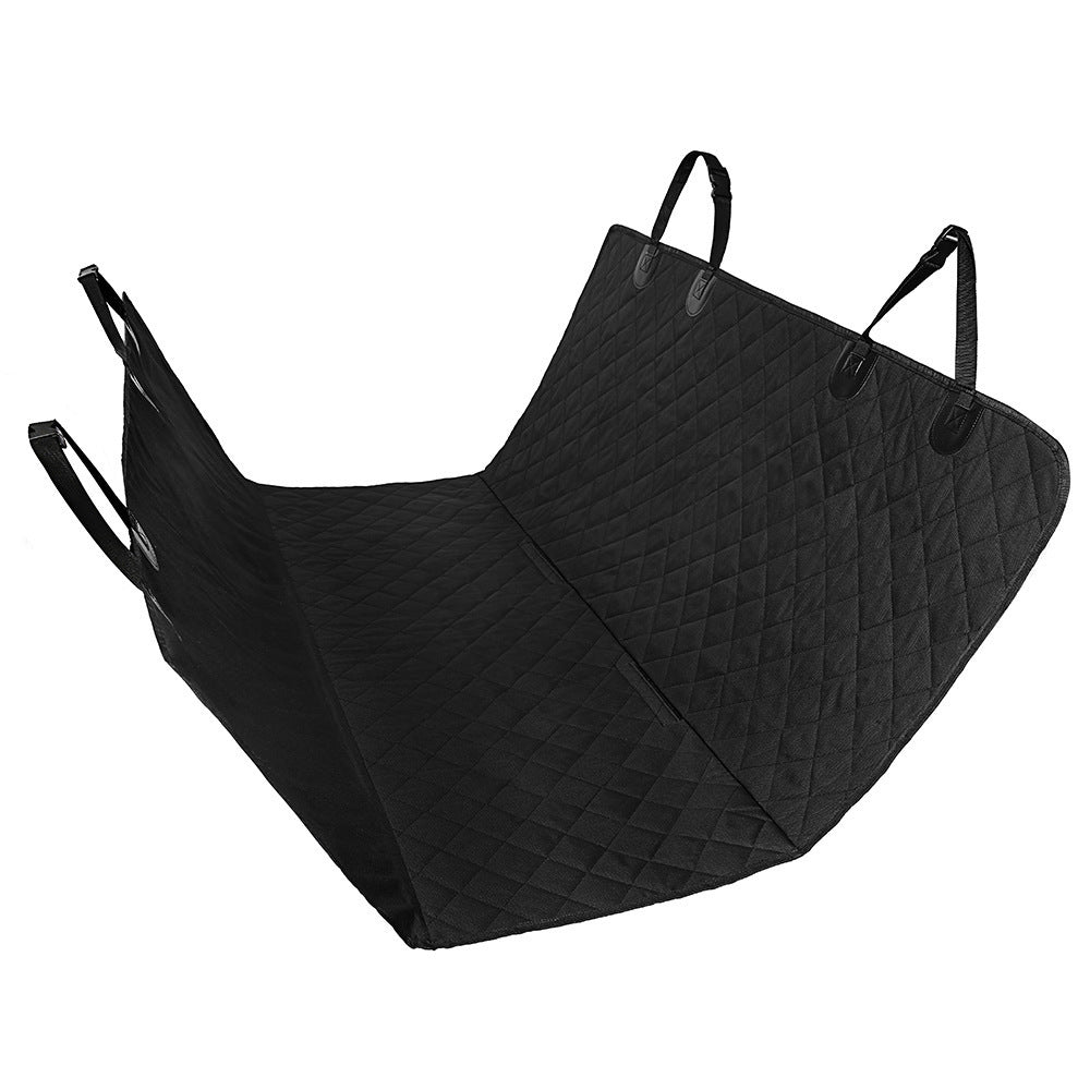 Waterproof Dog Car Seat Cover Hammock with Mesh View, Zipper & Storage Pocket – Universal Fit for Travel Safety - woofyluxe