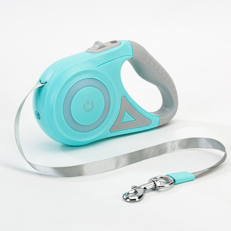 Retractable Dog Leash with Collar – One-Button Brake, Tangle-Free, 3M/5M for Small to Medium Pets - woofyluxe