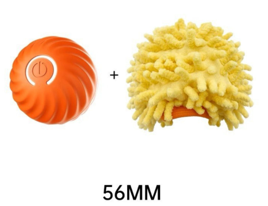 Durable Rubber Dog Chew Ball – Bite-Resistant Pet Toy for Puppies & Dogs, Interactive Training Ball with USB Power - woofyluxe