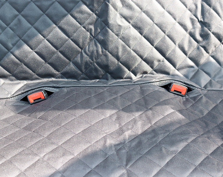 Waterproof Dog Car Seat Cover Hammock with Mesh View, Zipper & Storage Pocket – Universal Fit for Travel Safety - woofyluxe