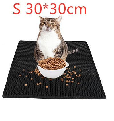 Honeycomb Cat Litter Mat – Waterproof & Urine-Proof EVA Pad for Litter Box Area (S/M/L) - woofyluxe