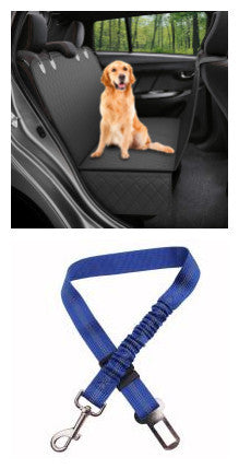 Waterproof Dog Car Seat Cover Hammock with Mesh View, Zipper & Storage Pocket – Universal Fit for Travel Safety - woofyluxe