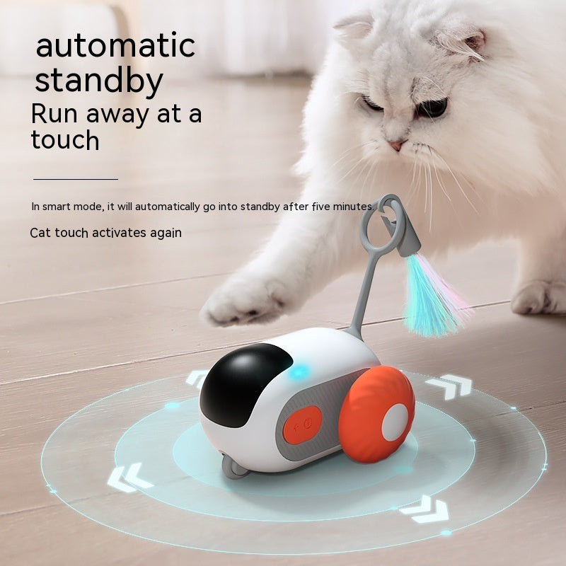 Remote Control Interactive Cat Car Toy – USB Rechargeable Smart Obstacle Avoidance Automatic Moving Car for Cats, Indoor Chasing & Exercise Pet Toy