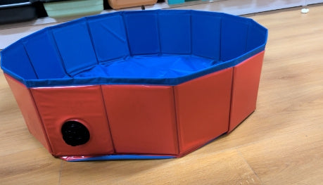 Foldable Pet Dog Swimming Pool – Durable Outdoor Bath Tub for Large Dogs & Kids (PVC Material, Multiple Sizes) - woofyluxe