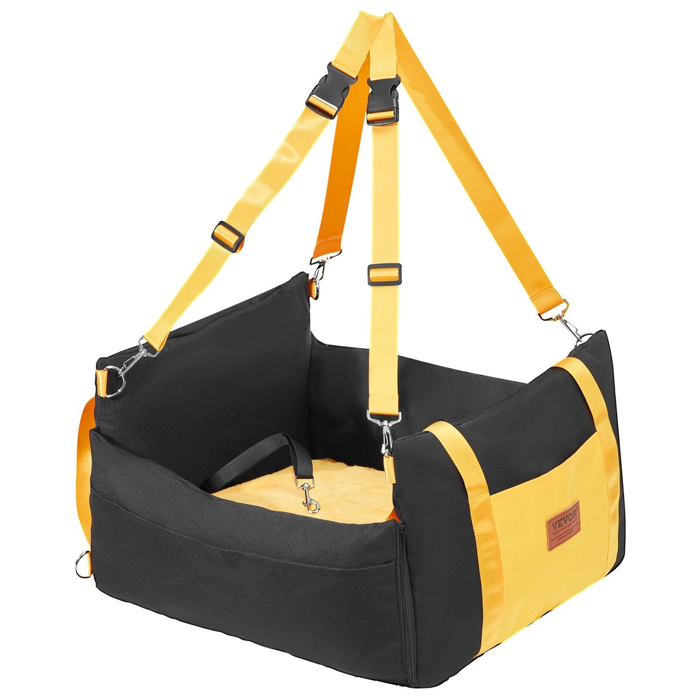 Luxury Dog Car Booster Seat – Fits Small Dogs Up to 25lbs | VEVOR Black - woofyluxe