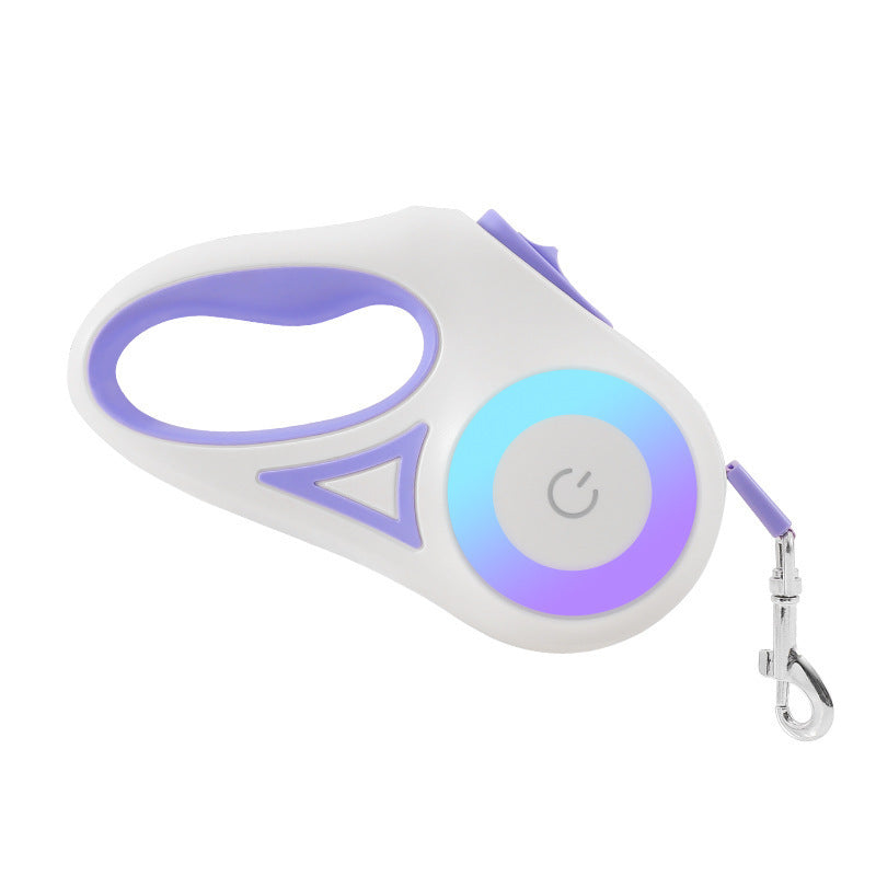 Retractable Dog Leash with Collar – One-Button Brake, Tangle-Free, 3M/5M for Small to Medium Pets - woofyluxe