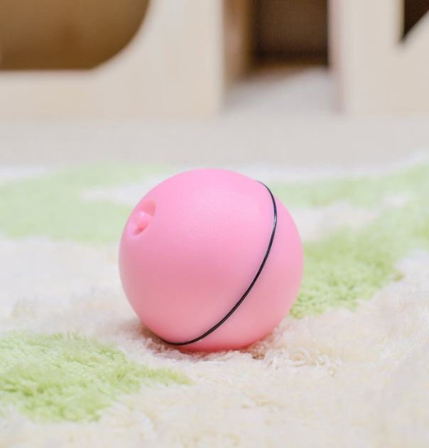 Rechargeable LED Laser Rolling Cat Toy Ball with Catnip – Interactive 360° Rotating Smart Pet Toy - woofyluxe