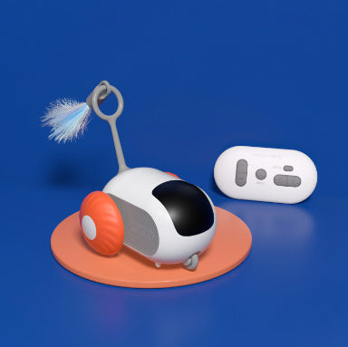 Remote Control Interactive Cat Car Toy – USB Rechargeable Smart Obstacle Avoidance Automatic Moving Car for Cats, Indoor Chasing & Exercise Pet Toy