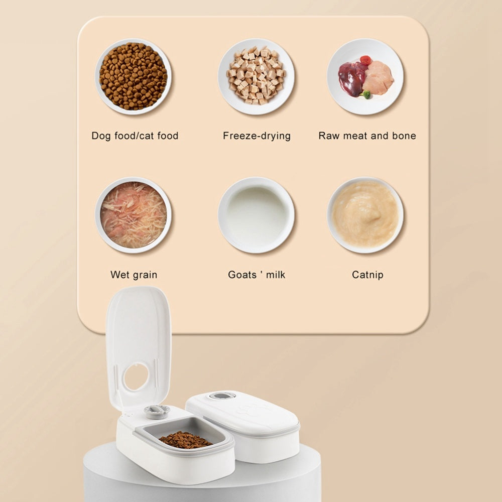 Automatic Pet Feeder & Water Dispenser – Smart 2-in-1 Gravity Food Feeder for Cats & Dogs with Stainless Steel Bowl - woofyluxe