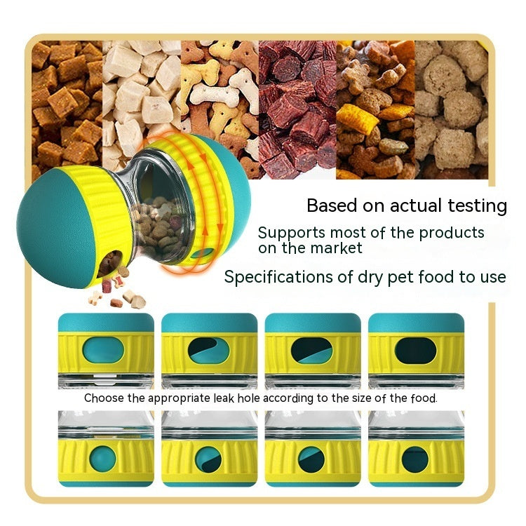 Food Dispensing Dog Toy Tumbler – Interactive Puzzle Ball, Slow Feeder, IQ Training, and Stomach Protection for Pets - woofyluxe