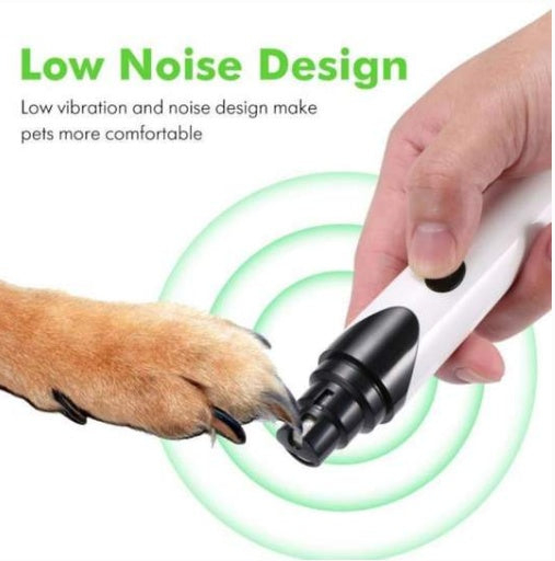 Electric Pet Nail Grinder for Dogs & Cats – Low Noise, USB Rechargeable Nail Clippers for Safe & Painless Grooming - woofyluxe