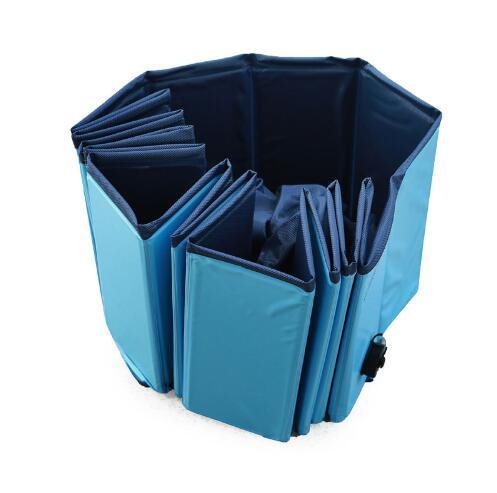 Foldable Pet Dog Swimming Pool – Durable Outdoor Bath Tub for Large Dogs & Kids (PVC Material, Multiple Sizes) - woofyluxe