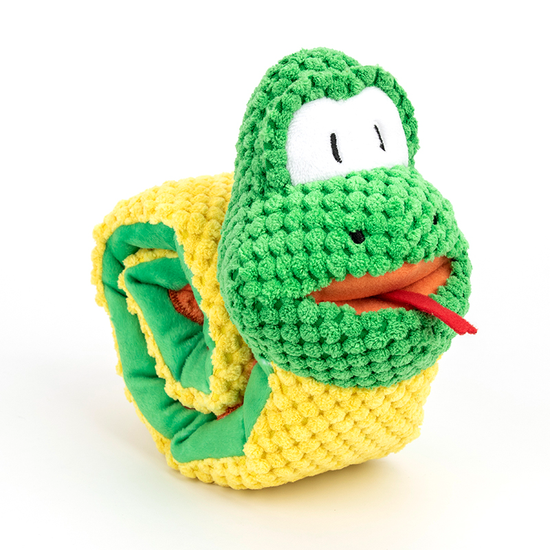 Snake Snuffle Dog Toy – Squeaky Puzzle Plush Chew Toy for IQ Training & Stress Relief - woofyluxe