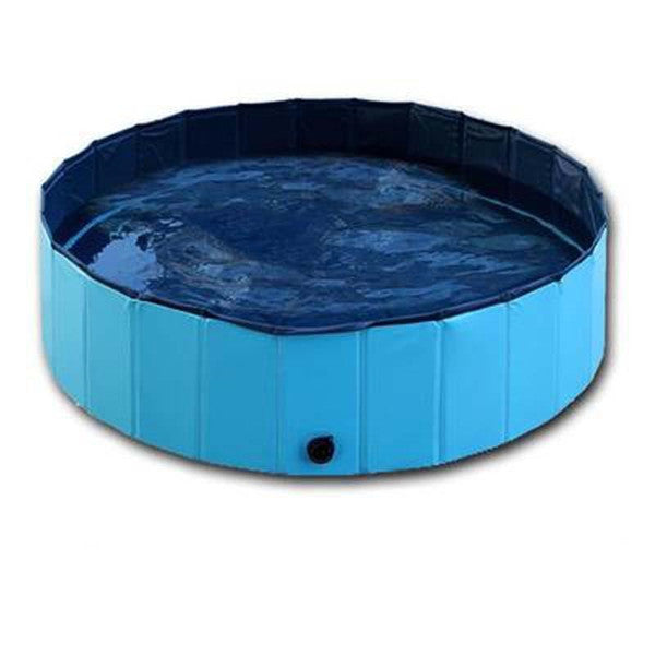 Foldable Pet Dog Swimming Pool – Durable Outdoor Bath Tub for Large Dogs & Kids (PVC Material, Multiple Sizes) - woofyluxe