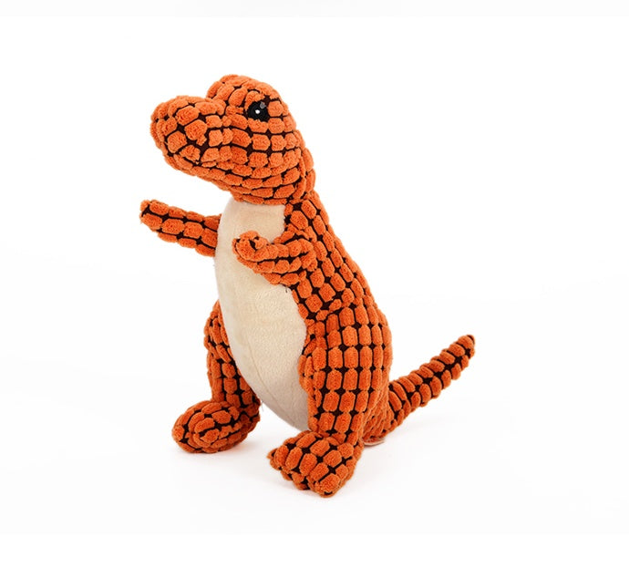 Interactive Dinosaur Plush Chew Toy for Dogs – Squeaky Soft Toy for Large Dogs, Chihuahuas & Puppies - woofyluxe