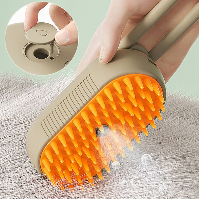 3-in-1 Electric Steam Pet Brush for Dogs & Cats – Hair Removal, Massage & Anti-Static Grooming Comb - woofyluxe