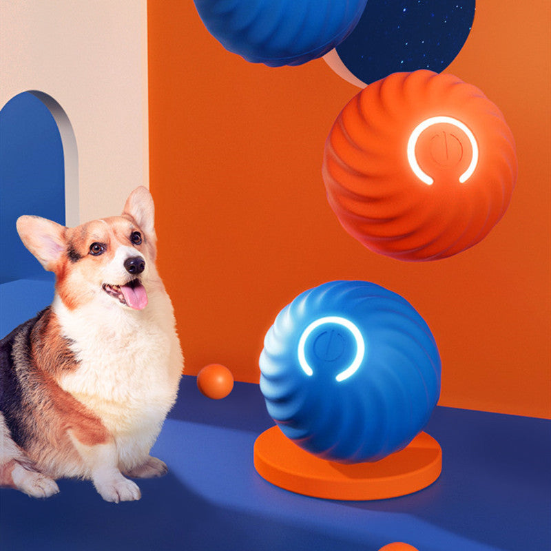Durable Rubber Dog Chew Ball – Bite-Resistant Pet Toy for Puppies & Dogs, Interactive Training Ball with USB Power - woofyluxe