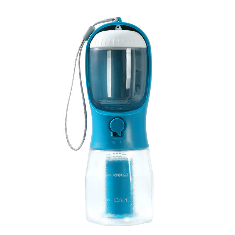 3-in-1 Dog Water Bottle with Food Container & Waste Bag – Portable Pet Travel Dispenser - woofyluxe