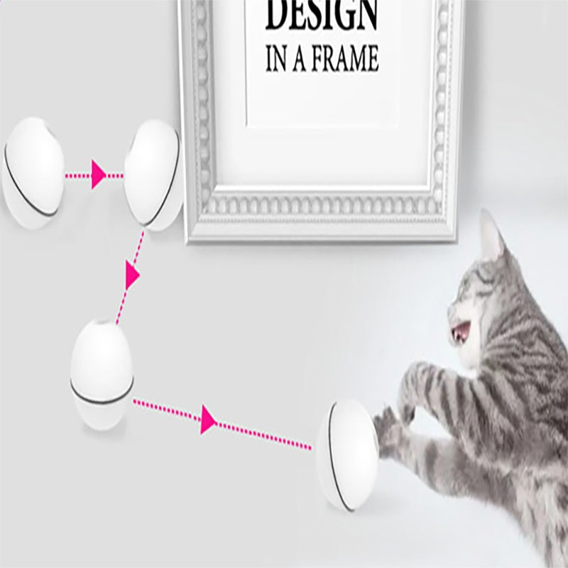 Rechargeable LED Laser Rolling Cat Toy Ball with Catnip – Interactive 360° Rotating Smart Pet Toy - woofyluxe