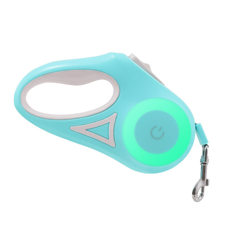 Retractable Dog Leash with Collar – One-Button Brake, Tangle-Free, 3M/5M for Small to Medium Pets - woofyluxe