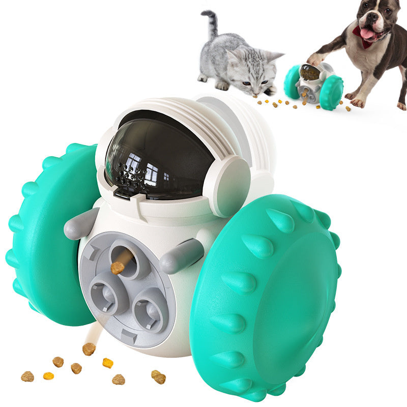 Multifunctional Smart Pet Feeder Toy Car – Interactive Slow Food Puzzle for Cats & Dogs (ABS, Anti-Choke Design) - woofyluxe