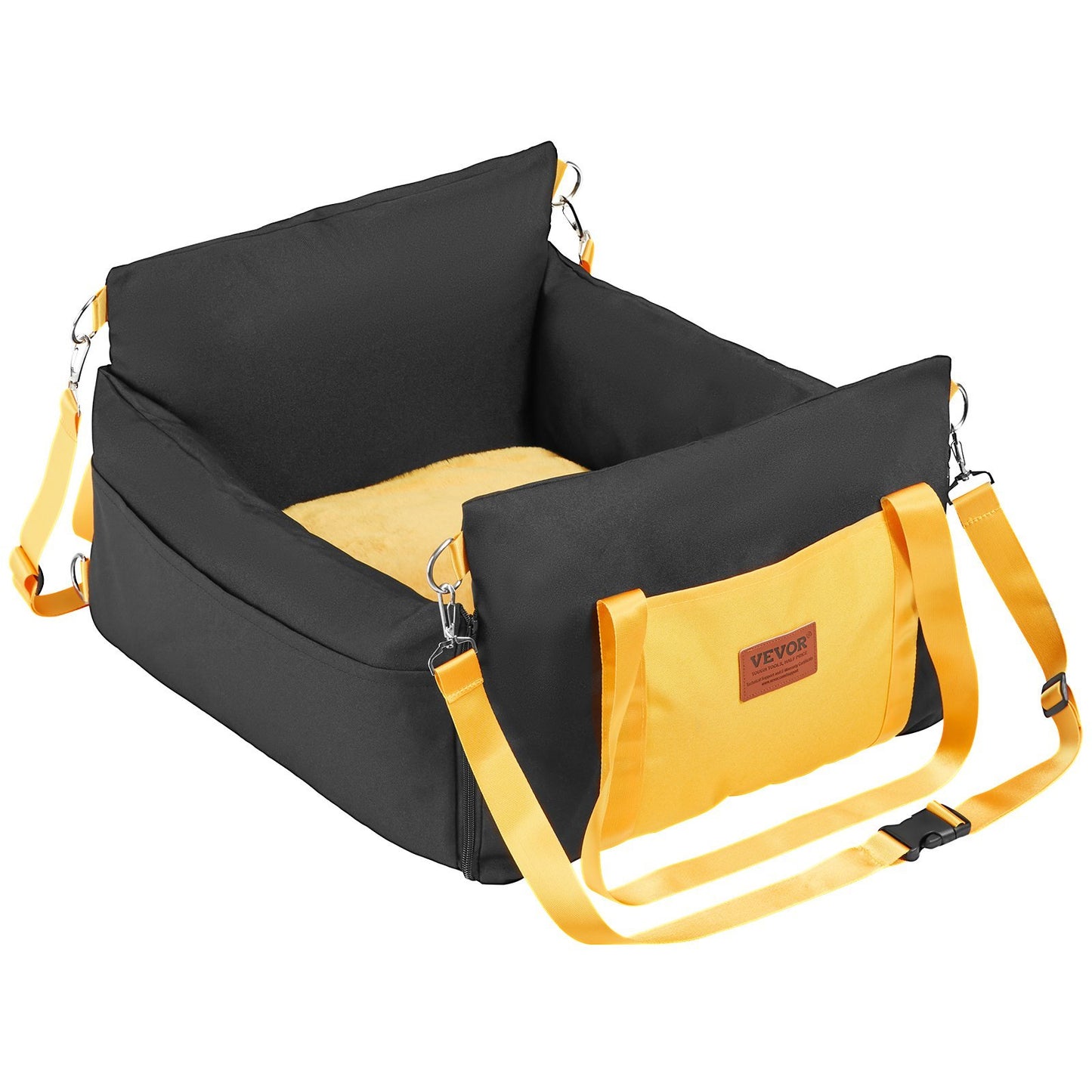 Luxury Dog Car Booster Seat – Fits Small Dogs Up to 25lbs | VEVOR Black - woofyluxe