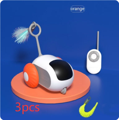 Remote Control Interactive Cat Car Toy – USB Rechargeable Smart Obstacle Avoidance Automatic Moving Car for Cats, Indoor Chasing & Exercise Pet Toy