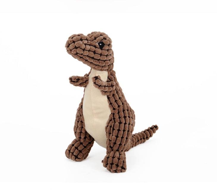 Interactive Dinosaur Plush Chew Toy for Dogs – Squeaky Soft Toy for Large Dogs, Chihuahuas & Puppies - woofyluxe