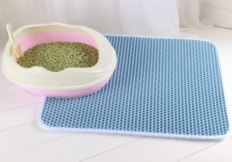 Honeycomb Cat Litter Mat – Waterproof & Urine-Proof EVA Pad for Litter Box Area (S/M/L) - woofyluxe