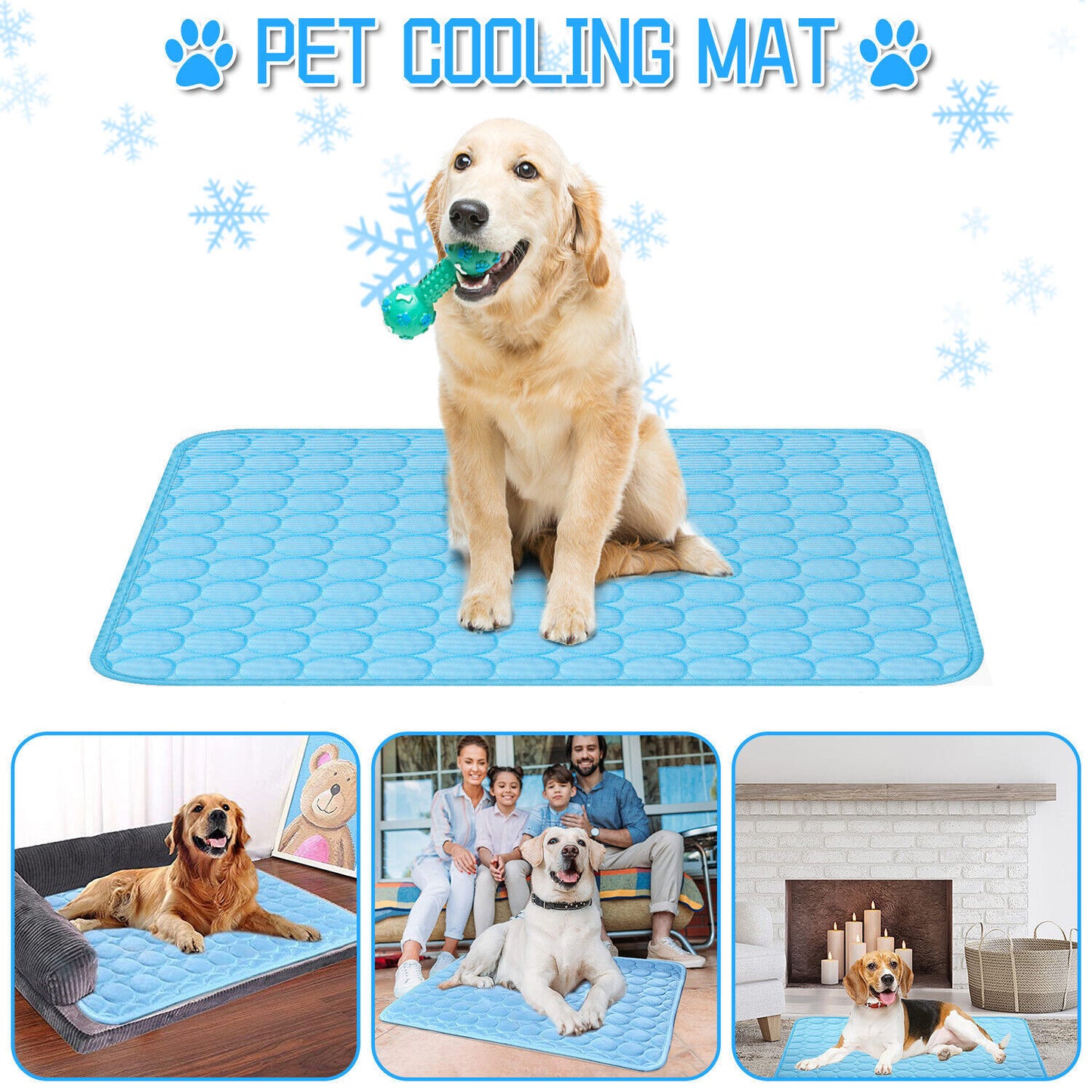 Pet Cooling Mat – Breathable Ice Silk Summer Pad for Dogs & Cats | Waterproof, Washable, Non-Slip Cool Bed - woofyluxe