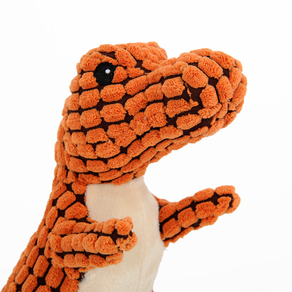 Interactive Dinosaur Plush Chew Toy for Dogs – Squeaky Soft Toy for Large Dogs, Chihuahuas & Puppies - woofyluxe
