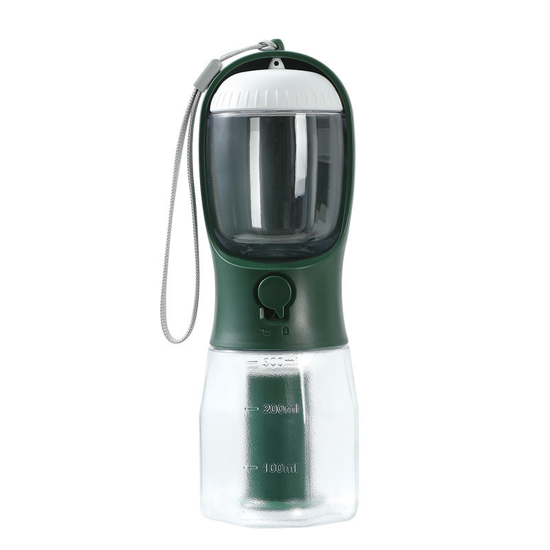 3-in-1 Dog Water Bottle with Food Container & Waste Bag – Portable Pet Travel Dispenser - woofyluxe