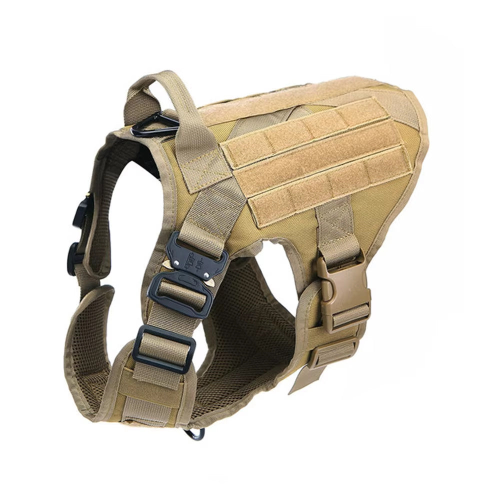 Tactical Dog Harness and Leash Set – 1000D Nylon Camouflage No-Pull Pet Vest for Training & Walking - woofyluxe