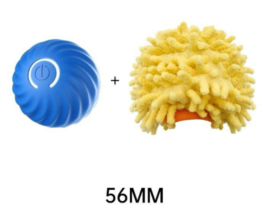 Durable Rubber Dog Chew Ball – Bite-Resistant Pet Toy for Puppies & Dogs, Interactive Training Ball with USB Power - woofyluxe