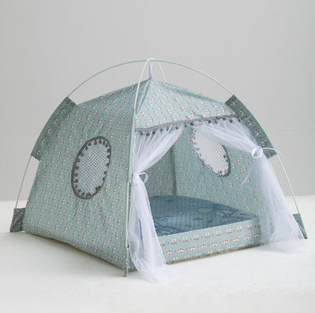 Cat Tent House – Enclosed Portable Pet Bed for Small & Medium Cats and Dogs | Waterproof & Breathable Fabric - woofyluxe