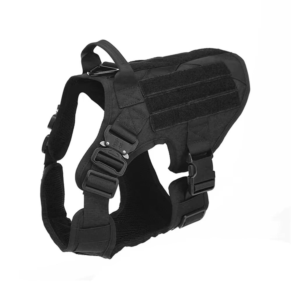 Tactical Dog Harness and Leash Set – 1000D Nylon Camouflage No-Pull Pet Vest for Training & Walking - woofyluxe