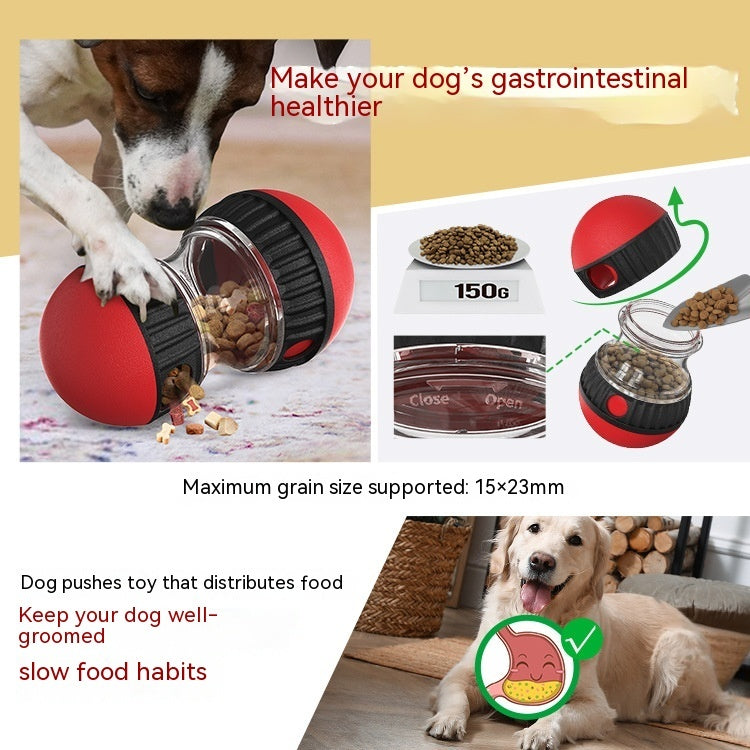 Food Dispensing Dog Toy Tumbler – Interactive Puzzle Ball, Slow Feeder, IQ Training, and Stomach Protection for Pets - woofyluxe