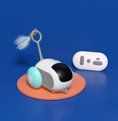 Remote Control Interactive Cat Car Toy – USB Rechargeable Smart Obstacle Avoidance Automatic Moving Car for Cats, Indoor Chasing & Exercise Pet Toy
