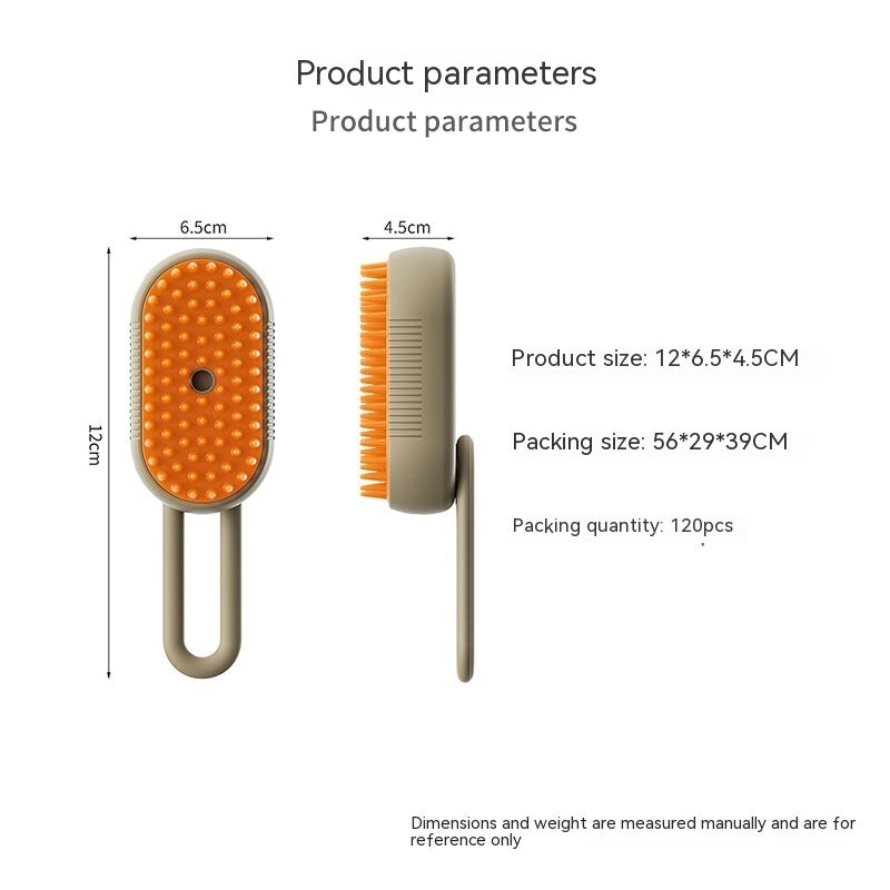 3-in-1 Electric Steam Pet Brush for Dogs & Cats – Hair Removal, Massage & Anti-Static Grooming Comb - woofyluxe