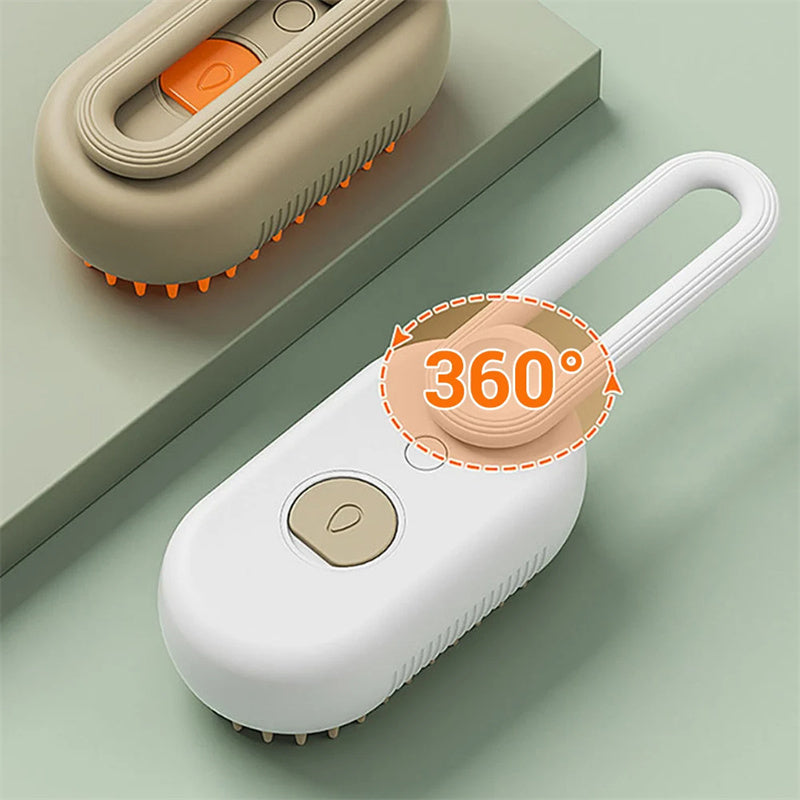 3-in-1 Electric Steam Pet Brush for Dogs & Cats – Hair Removal, Massage & Anti-Static Grooming Comb - woofyluxe
