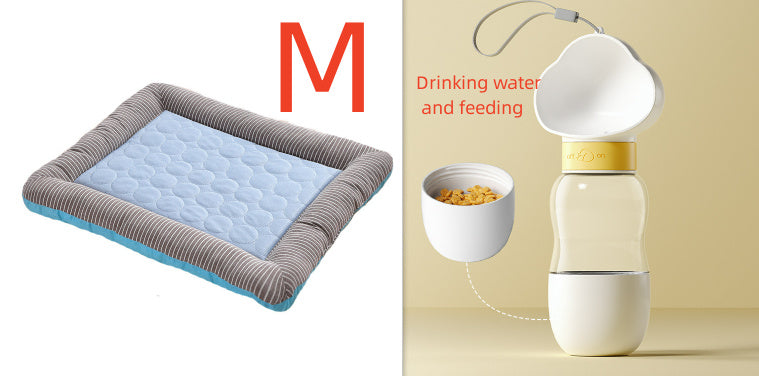 Cooling Pet Pad for Dogs & Cats – Soft Ice Silk Summer Mat, Washable & Breathable Bed (S/M/L) - woofyluxe
