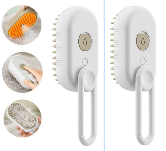 3-in-1 Electric Steam Pet Brush for Dogs & Cats – Hair Removal, Massage & Anti-Static Grooming Comb - woofyluxe