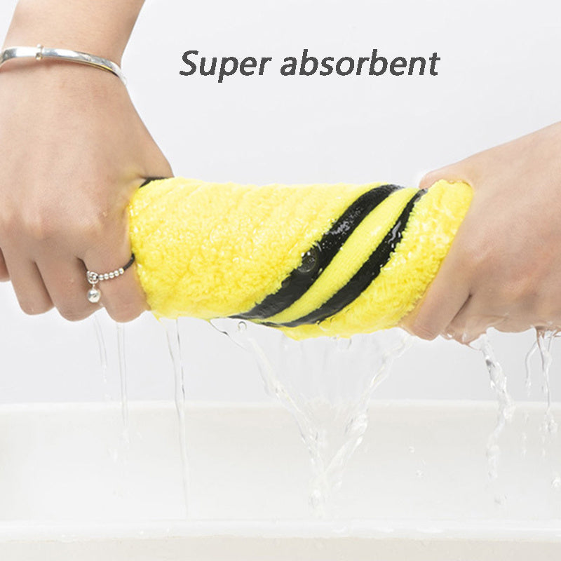 Super Absorbent Dog Drying Towel – Quick-Dry Soft Microfiber Bath Towel for Dogs & Cats, Multiple Sizes (Yellow) - woofyluxe