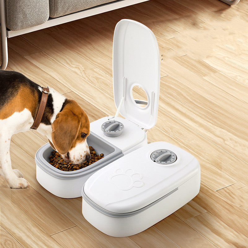 Automatic Pet Feeder & Water Dispenser – Smart 2-in-1 Gravity Food Feeder for Cats & Dogs with Stainless Steel Bowl - woofyluxe