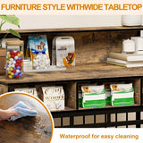 43.3" Large Wooden Dog Crate Furniture with Storage Drawers – Heavy Duty Pet Kennel for Large Dogs - woofyluxe