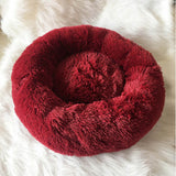 Calming Donut Dog Bed – Round Plush Pet Nest for Small Dogs & Cats (3 Sizes) - woofyluxe
